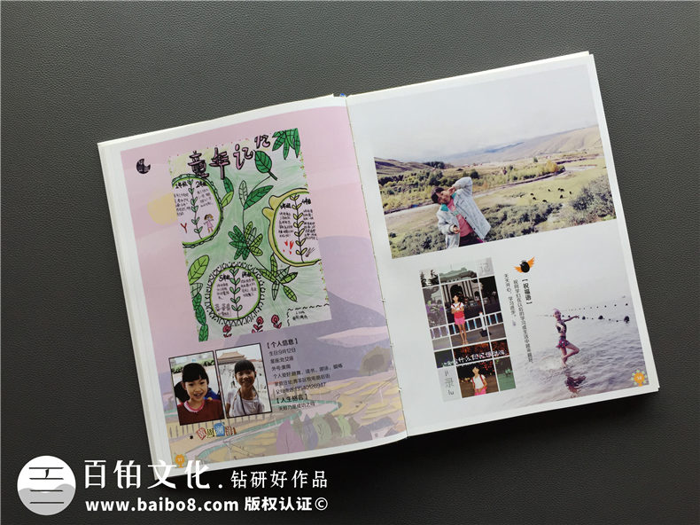 天真爛漫風(fēng)小學(xué)畢業(yè)紀念相冊設(shè)計-六年級畢業(yè)留念冊-成師附小