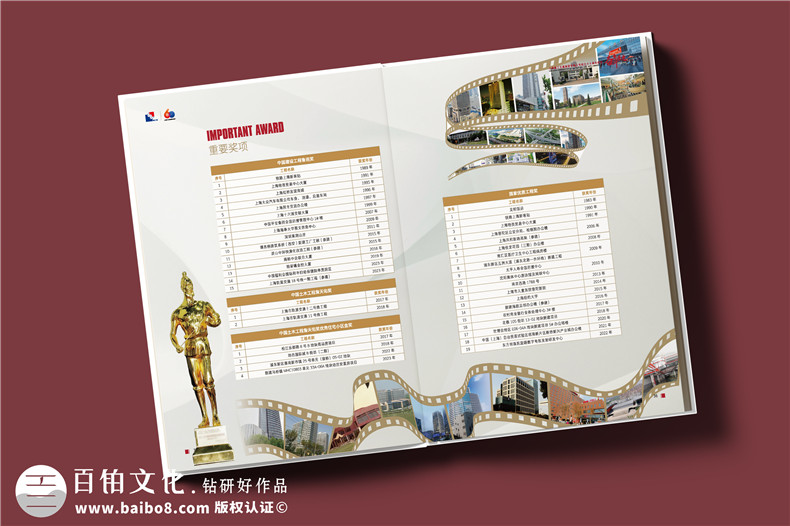 建工集團60周年紀念畫冊設計制作-匠心精筑，行穩(wěn)致遠