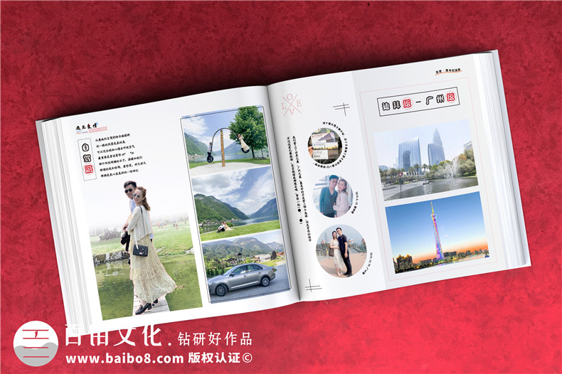 戀愛紀(jì)念相冊書制作-兩個人的情侶周年愛情回憶錄影集收藏畫冊定制
