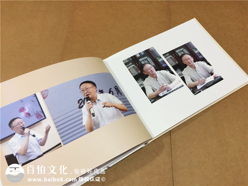 給退休的父親做一本紀念相冊,目送他漸遠的背影
